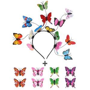 7729 Butterfly Fascinator Hat Monarch Derby Headband Crown Tea
